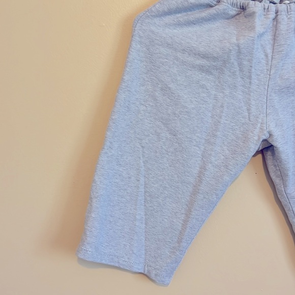 L women’s Bike Shorts Grey Elastic Waist Long Summer - Picture 5 of 7